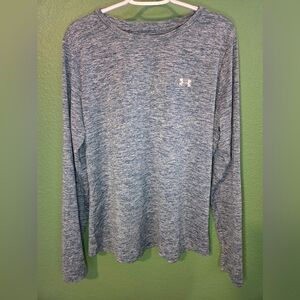 Under Armour HeatGear Blue Long Sleeve Athletic Top XL